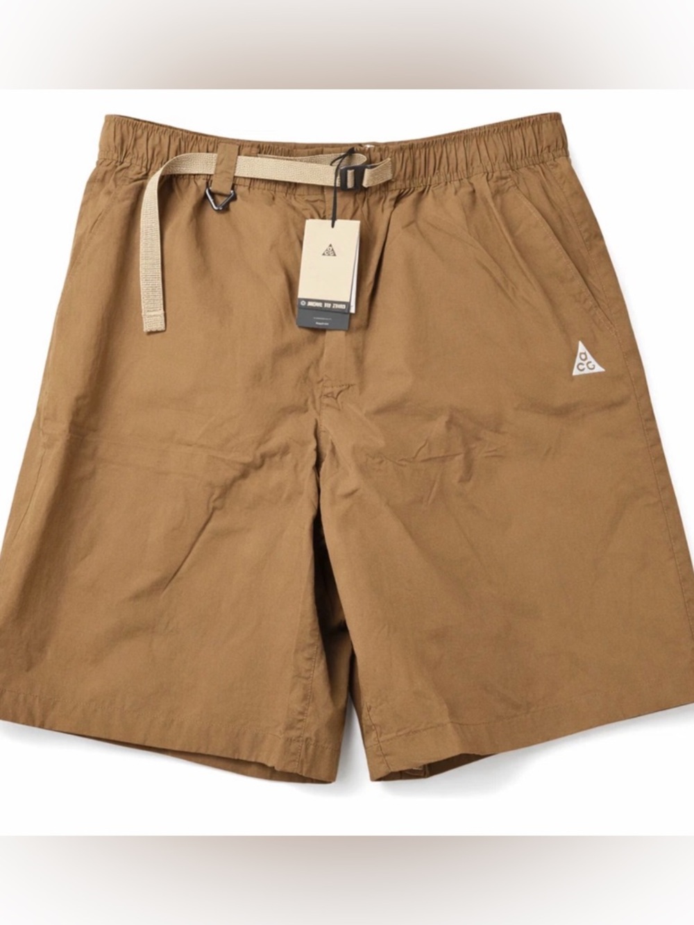 Nike ACG Weaver Shorts Men's XL Brown Belted Oversized Fit UPF 40+ NWT